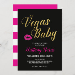 Vegas Party Invitation Kaart