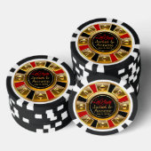 Vegas Passen getrouwd Casino Chip Rood & Zwart (Opstapeling)