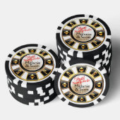 Vegas Passen getrouwd Casino wit zwart goud Poker Chips (Opstapeling)