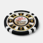 Vegas Passen getrouwd Casino wit zwart goud Poker Chips (Enkel)