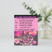 Vegas Pink Bachelorette Invitation Kaart (Staand voorkant)