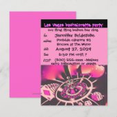 Vegas Pink Bachelorette Invitation Kaart (Voorkant / Achterkant)