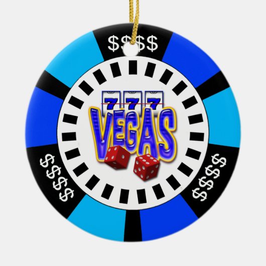 VEGAS POKER CHIP ORNAMENT (Voorkant)