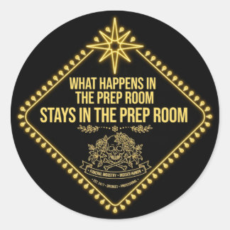 Vegas-preparatiekamer grappige sticker