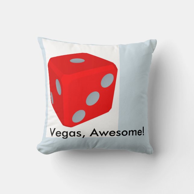 Vegas Quote & Dice Sierkussen (Voorkant)