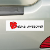 Vegas Quote en Dobbelsteen Bumpersticker (Op auto)