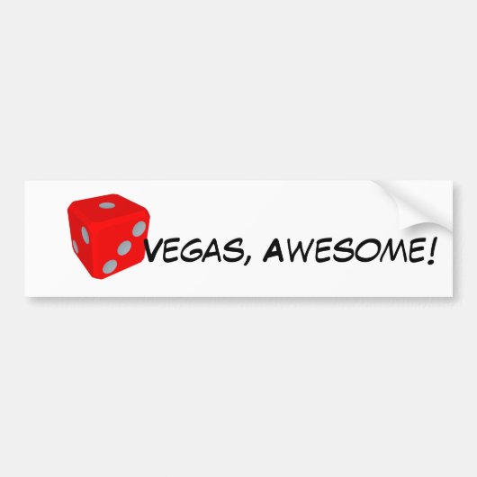 Vegas Quote en Dobbelsteen Bumpersticker (Voorkant)