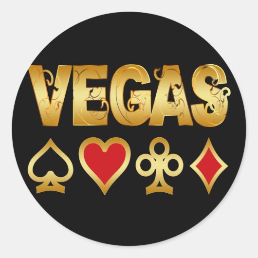 VEGAS RONDE STICKER (Voorkant)