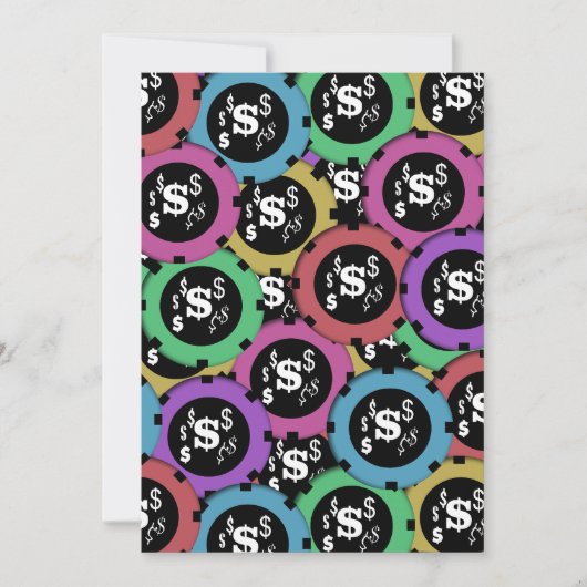 Vegas roulette casino-gokfeest kaart (Voorkant)