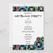 Vegas roulette casino-gokfeest kaart (Achterkant)