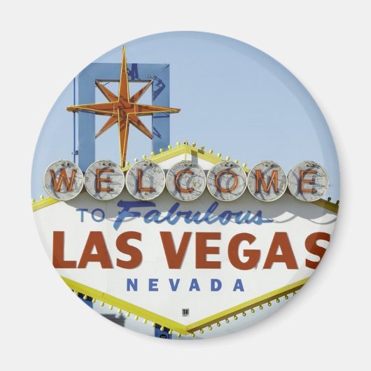 Vegas Sign Daytime Magneet (Voorkant)