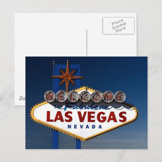 Vegas Sign Dusk Briefkaart (Voorkant / Achterkant)