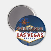 Vegas Sign Dusk Magneet (Voorkant / Achterkant)