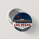 Vegas Sign Dusk Ronde Button 3,2 Cm (Voorkant /achterkant)