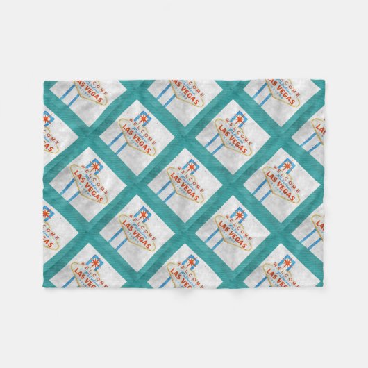 vegas sign grunge fleece deken (Voorkant (Horizontaal))