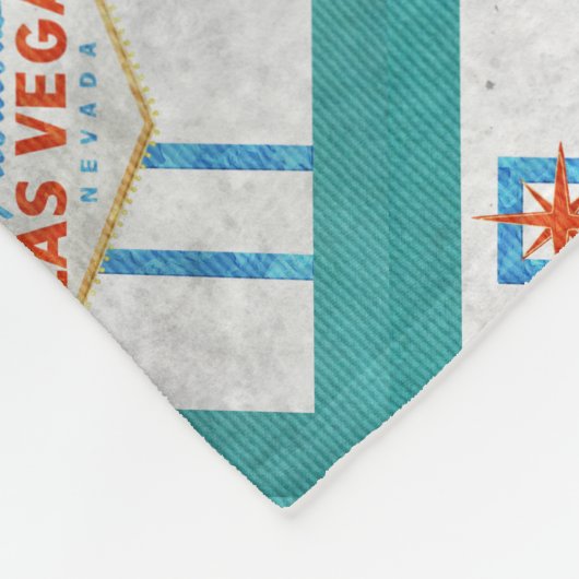 vegas sign grunge fleece deken (Hoek)