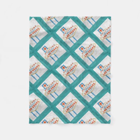 vegas sign grunge fleece deken (Voorkant)