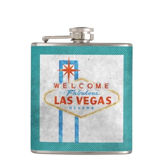 vegas sign grunge heupfles (Voorkant)