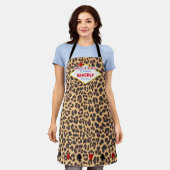Vegas Sign Leopard Print gepersonaliseerd Schort (Gedragen)