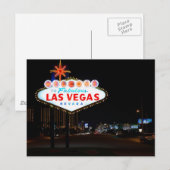 Vegas Sign Night Briefkaart (Voorkant / Achterkant)