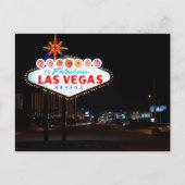 Vegas Sign Night Briefkaart (Voorkant)