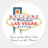 Vegas Sign Ronde Sticker (Voorkant)