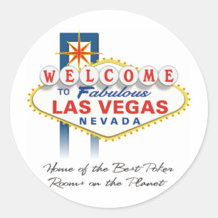 Vegas Sign Ronde Sticker