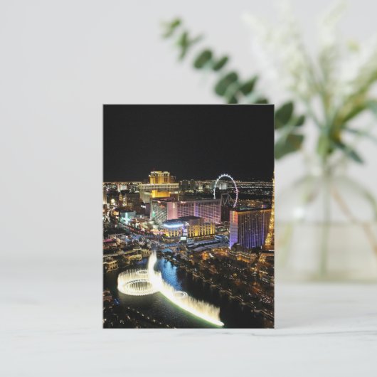 Vegas Skyline Briefkaart (Staand voorkant)