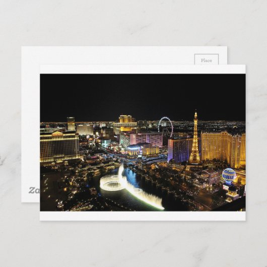 Vegas Skyline Briefkaart (Voorkant / Achterkant)