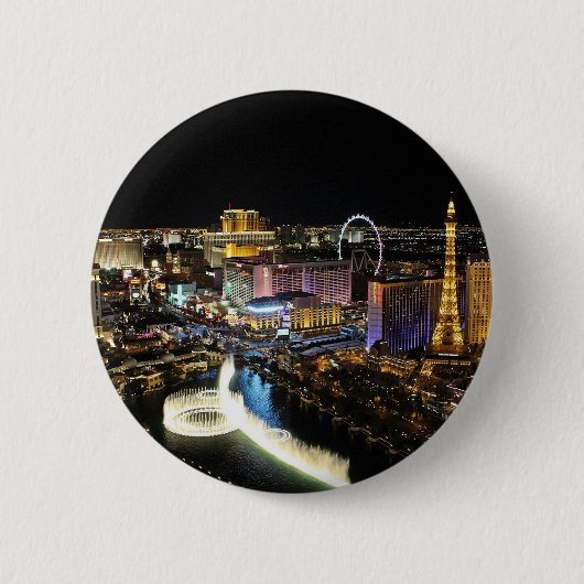 Vegas Skyline Ronde Button 5,7 Cm (Voorkant)