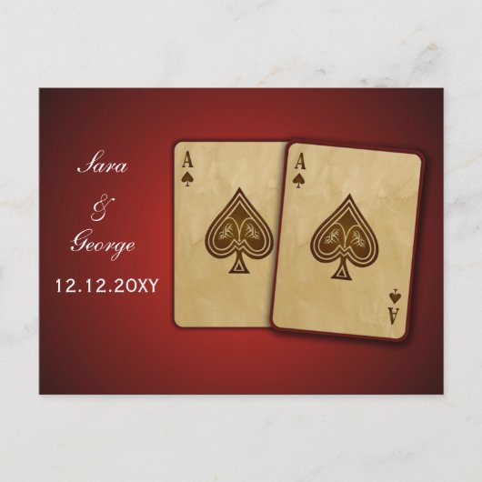 Vegas Sla de datumaankondiging op Aankondigingskaart (Voorkant)