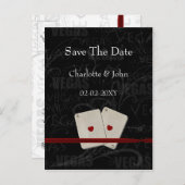 Vegas Sla de datumaankondiging op Aankondigingskaart (Voorkant / Achterkant)