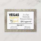 Vegas Squad Bachelorette Weekend Invite Informatiekaartje (Voorkant)