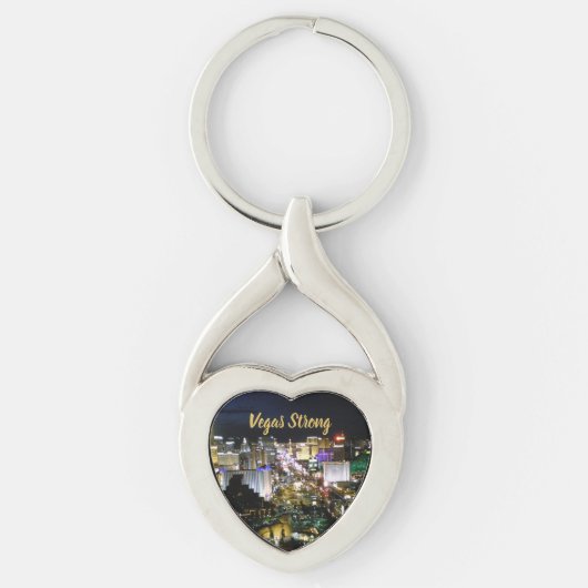 Vegas Strong Heart Shaped Memento Sleutelhanger (Voorkant)