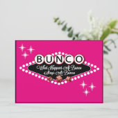Vegas Style Bunco Invite Kaart (Staand voorkant)