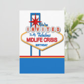 Vegas Style Midlife Crisis Birthday Kaart (Staand voorkant)