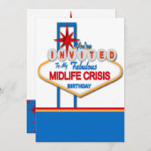 Vegas Style Midlife Crisis Birthday Kaart (Voorkant / Achterkant)