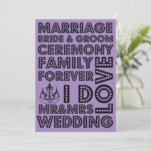 Vegas Style Wedding Invitations Kaart (Staand voorkant)