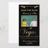 Vegas thema sla de datum foto kaart op (Voorkant / Achterkant)