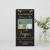 Vegas thema sla de datum foto kaart op (Staand voorkant)
