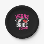 Vegas Trouw Bruidsmeisjes Groep Vegas Bachelorette Papieren Bordje (Voorkant)