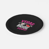 Vegas Trouw Bruidsmeisjes Groep Vegas Bachelorette Papieren Bordje (Gekanteld)