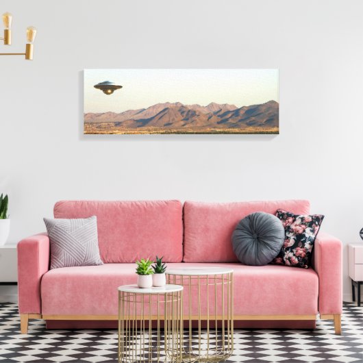 Vegas UFO - Vinyl Fotobehang Canvas Afdruk (Insitu (Woonkamer))