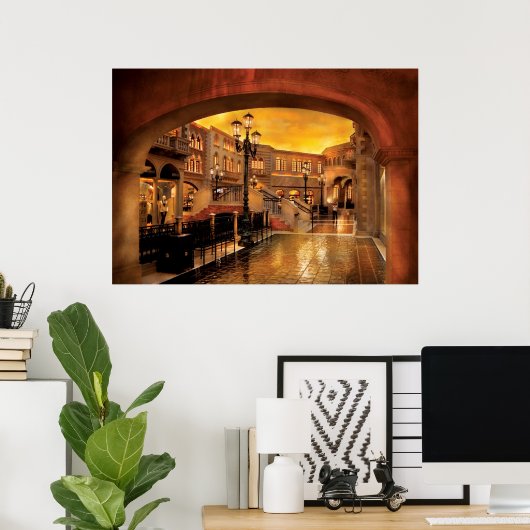 Vegas - Venetiaans - De straten van Venetië Poster (Thuiskantoor)