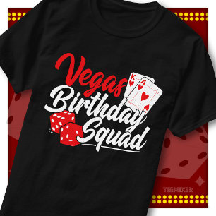Vegas Verjaardag Squad Casino Feest Matching Groep T-shirt