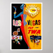 Vegas vintage poster (Voorkant)