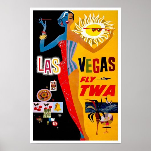 Vegas vintage poster (Voorkant)