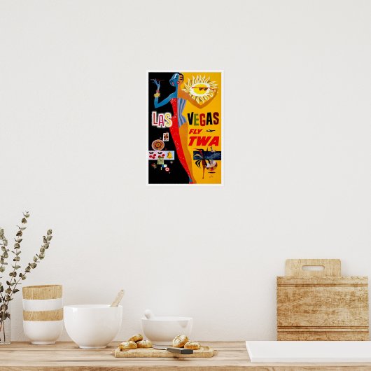 Vegas vintage poster (Keuken)