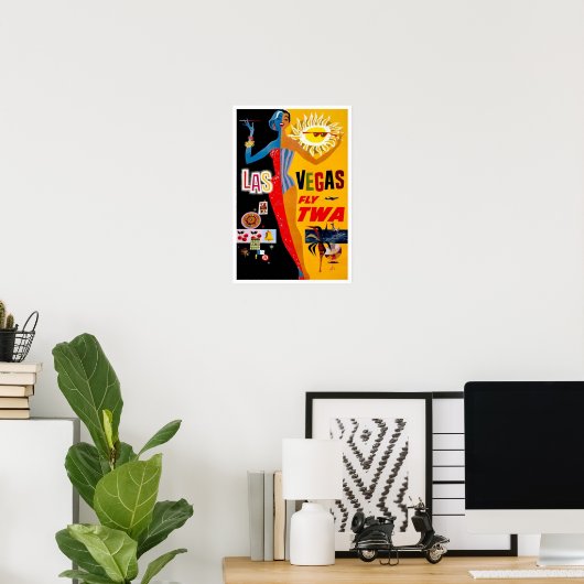 Vegas vintage poster (Thuiskantoor)