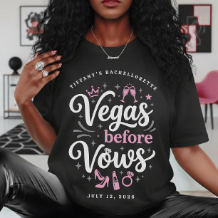 Vegas voor de Huwelijkse Geloften Meidenavond T-sh T-shirt
